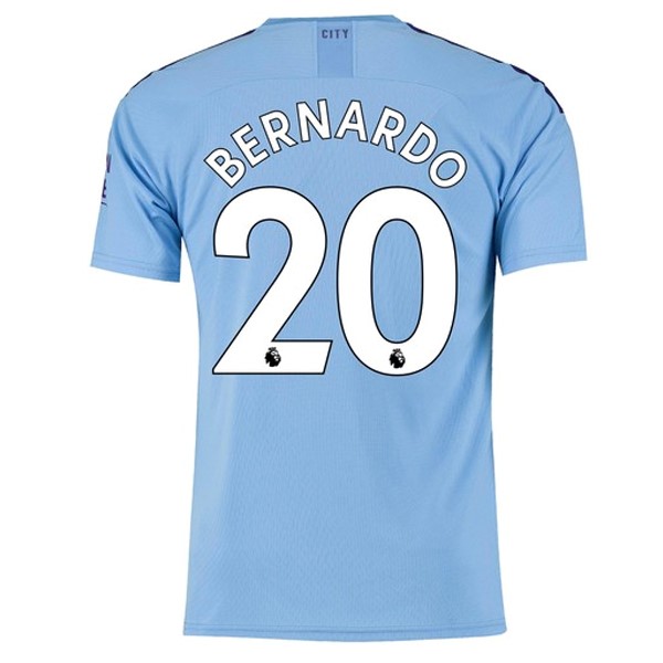Maillot Football Manchester City NO.20 Bernardo Domicile 2019-20 Bleu